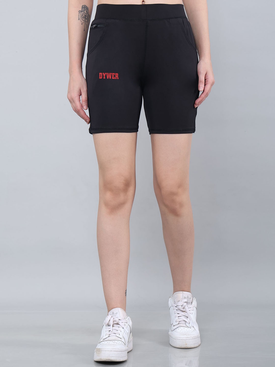 

BAESD Girls Slim Fit Stretchable Training Or Gym Sports Shorts, Black