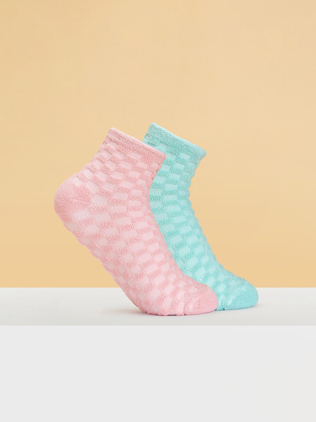 

Honey by Pantaloons Women Pack Of 2 Patterned Ankle-Length Socks, Pink