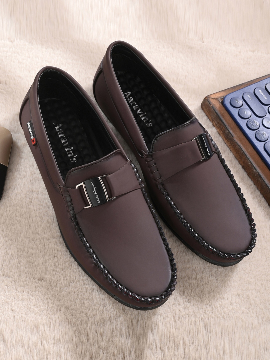 

AARAVIN'S Men Lightweight Driving Shoes, Brown