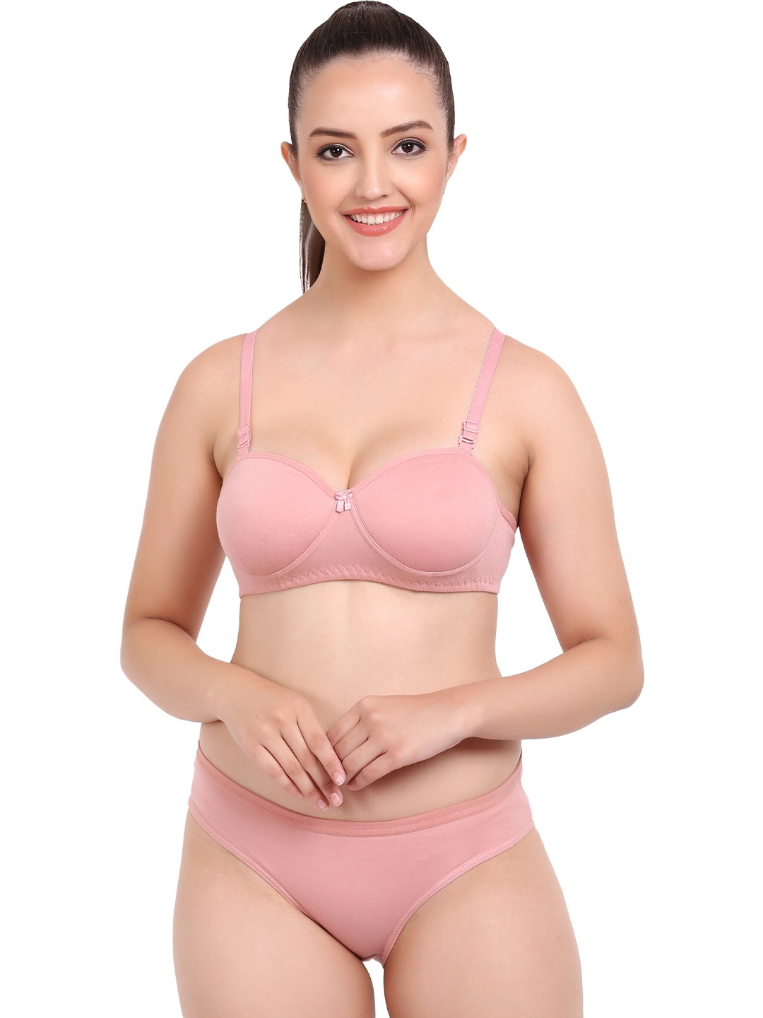 

AROUSY Cotton Lingerie Set, Pink