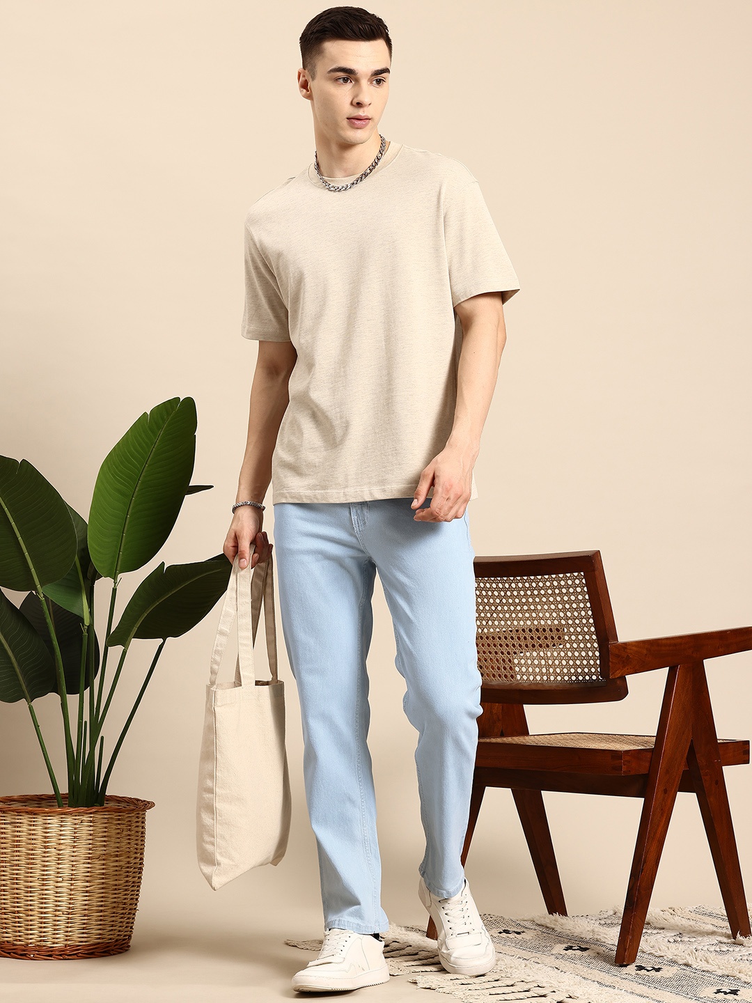 Mast & Harbour Men Stretchable Jeans, Blue