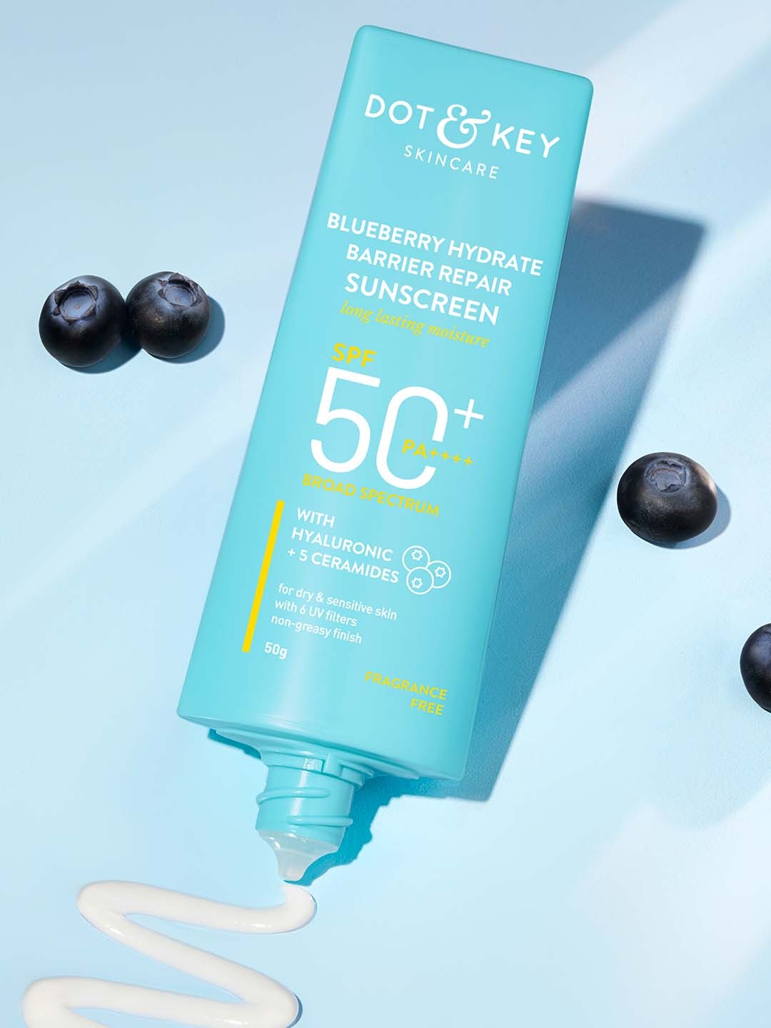 

DOT & KEY Blueberry Hydrate Barrier Repair Sunscreen SPF 50+ PA++++ - 50g, White