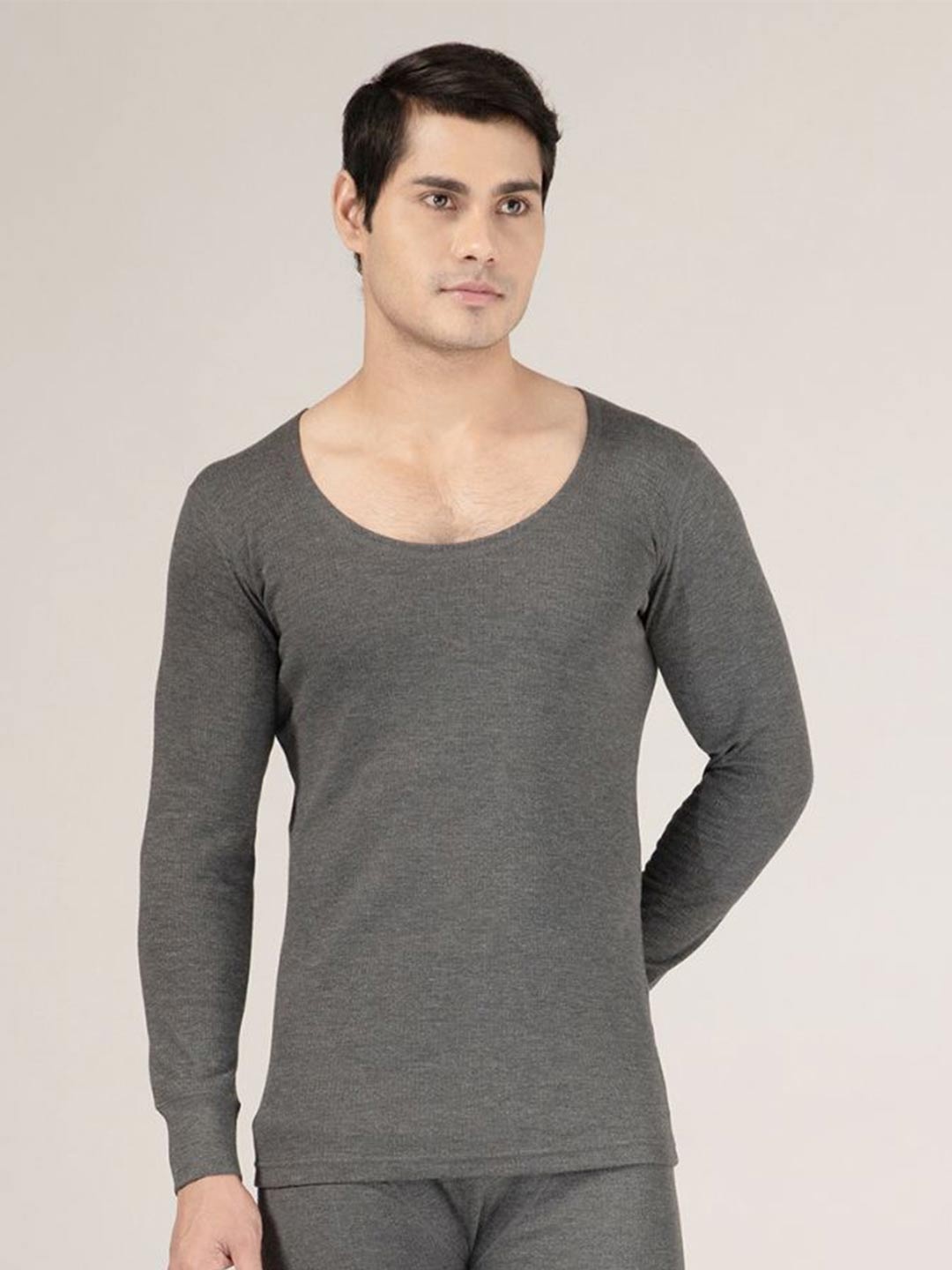 

MODERN CREW Cotton Comfy Heat Fusion Thermal Set, Grey