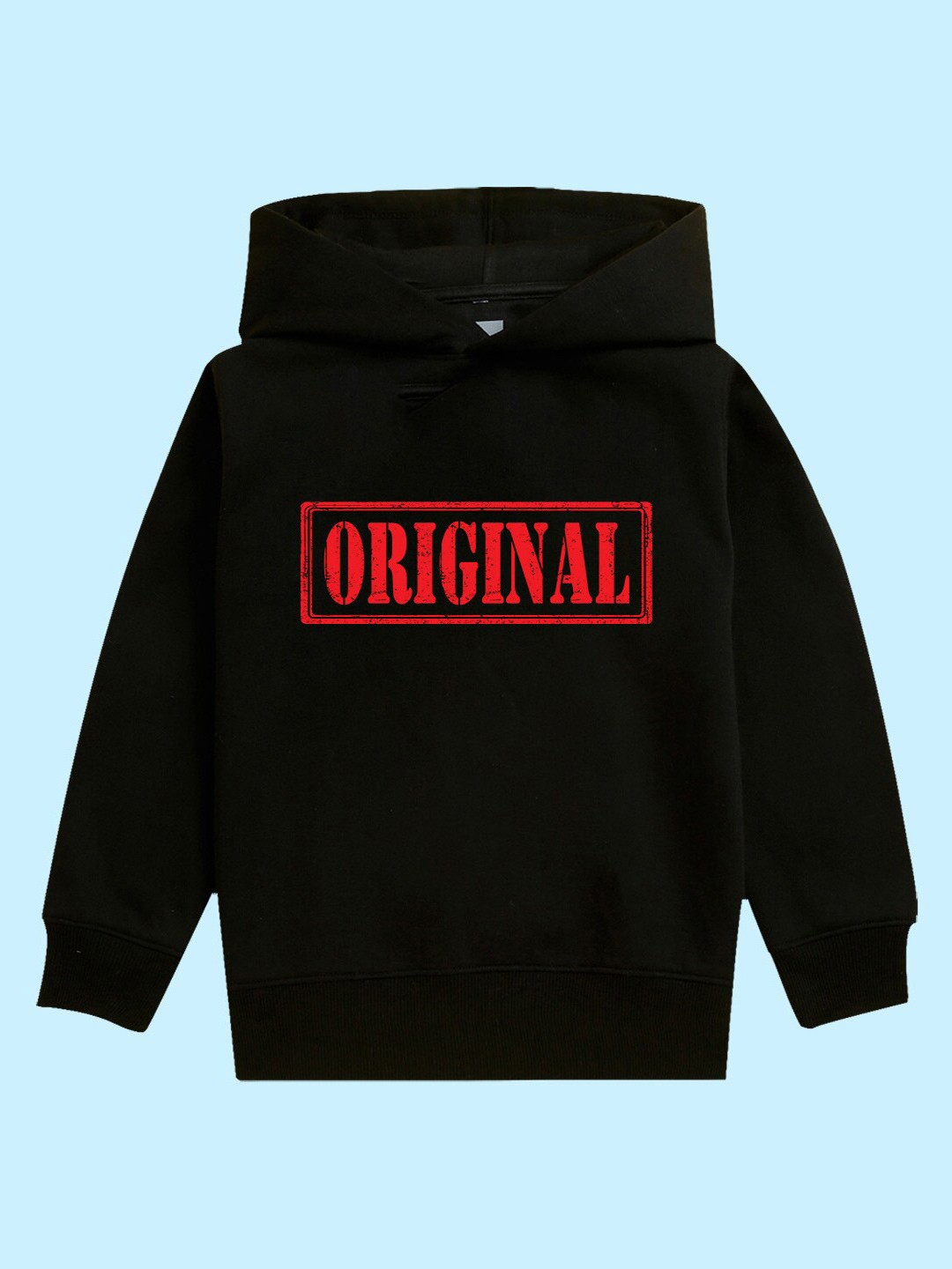 

BAESD Kids Typographic Printed Hooded Fleece Sweatshirt, Black