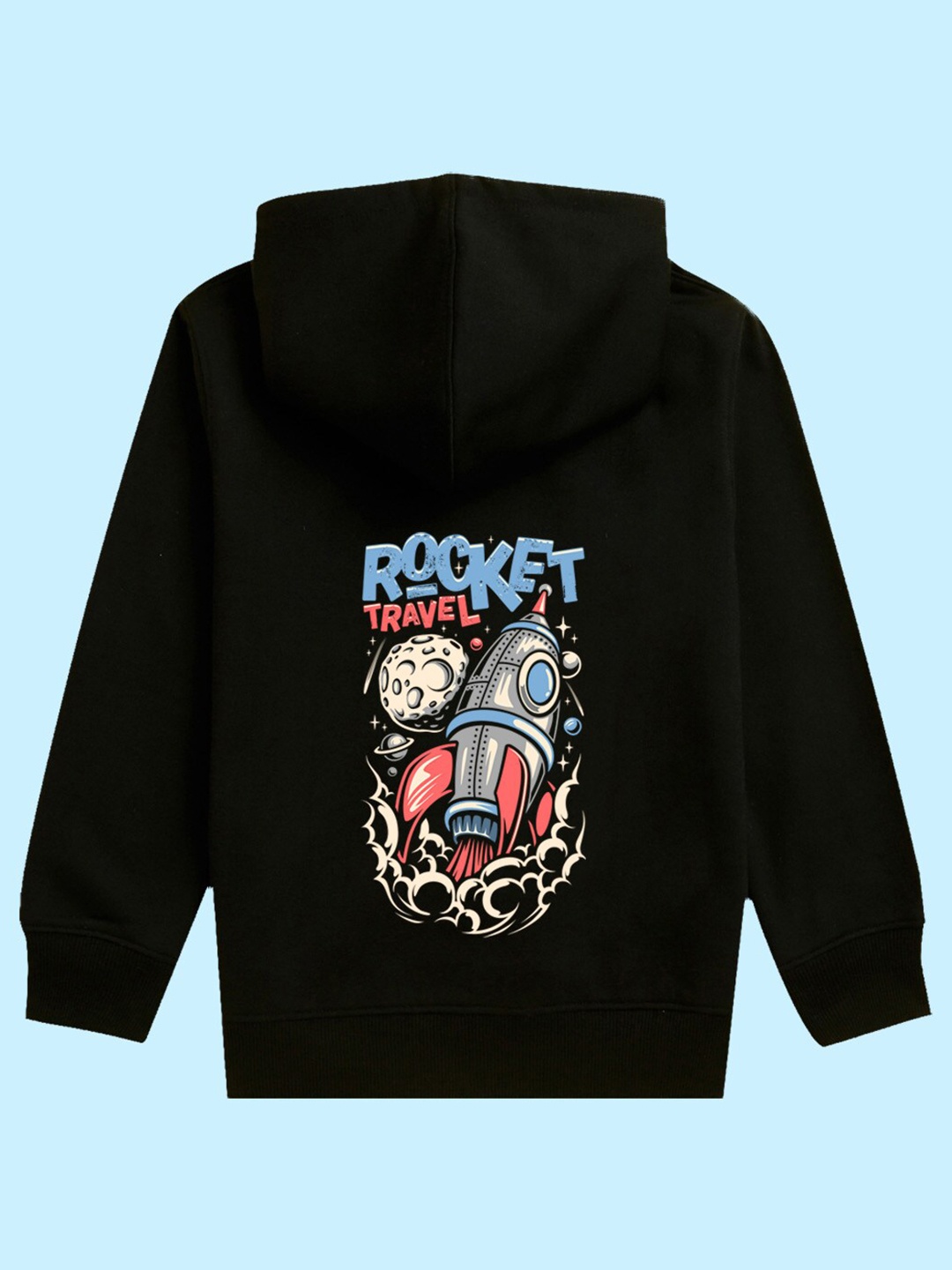 

BAESD Kids Graphic Printed Hooded Fleece Pullover, Black