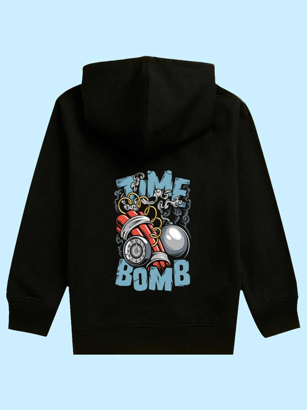 

BAESD Kids Graphic Printed Hooded Fleece Pullover Sweatshirt, Black