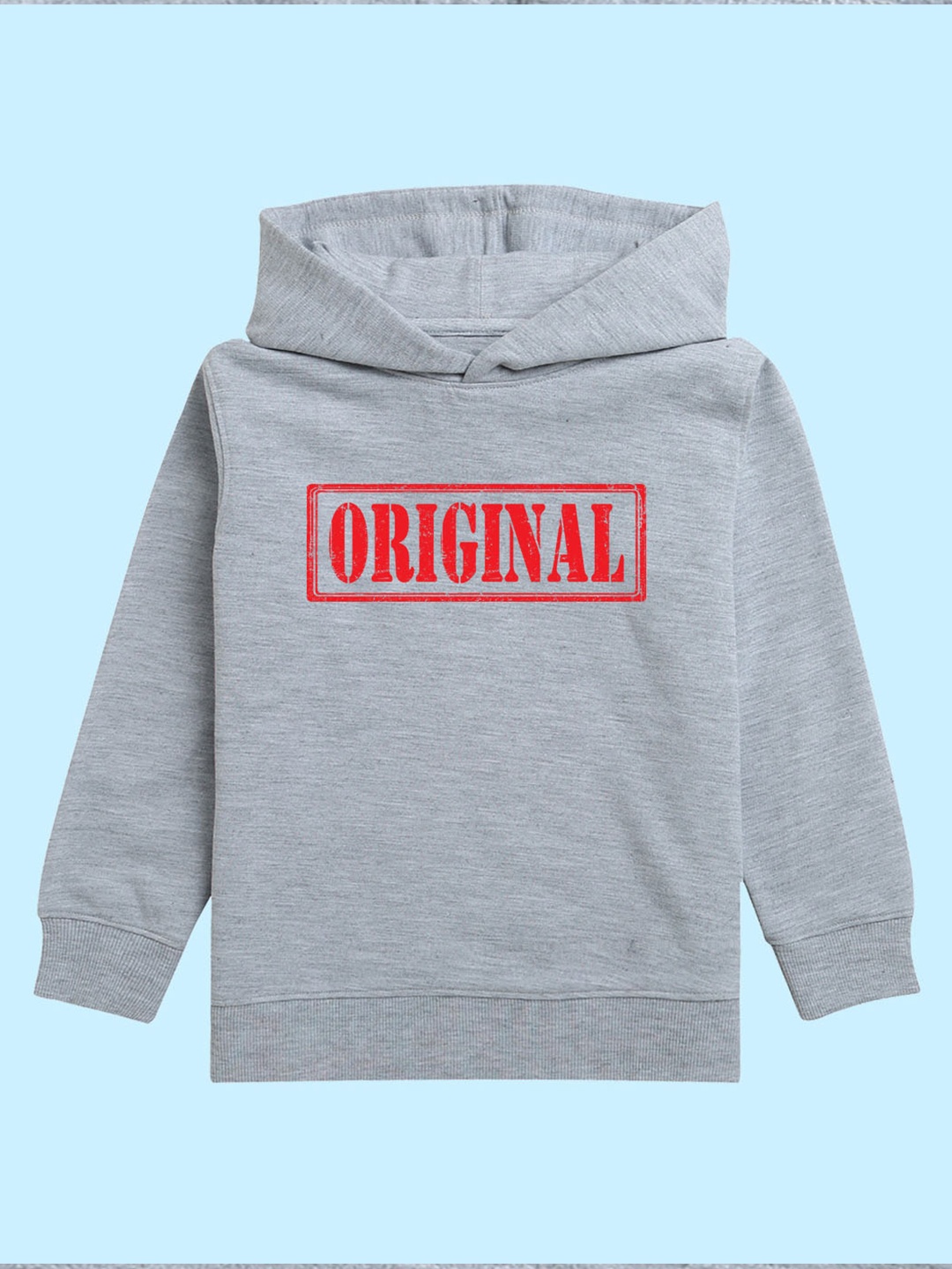

BAESD Kids Typography Printed Hooded Fleece Pullover Sweatshirt, Grey