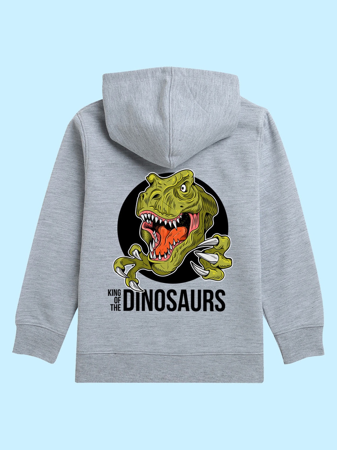 

BAESD Kids Graphic Printed Hooded Fleece Pullover, Grey