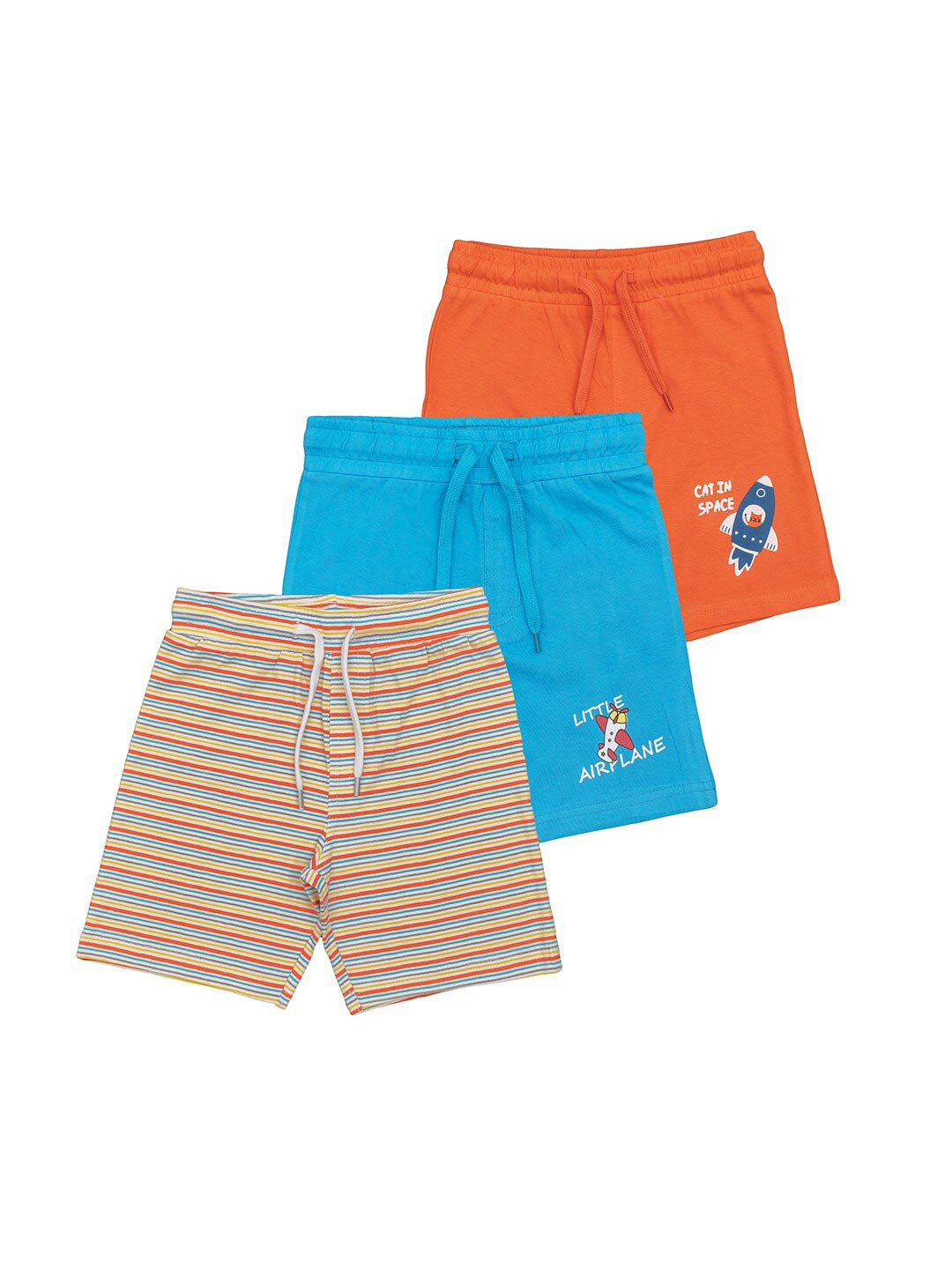 

BAESD Pack Of 3 Boys Assorted Striped Cotton Shorts