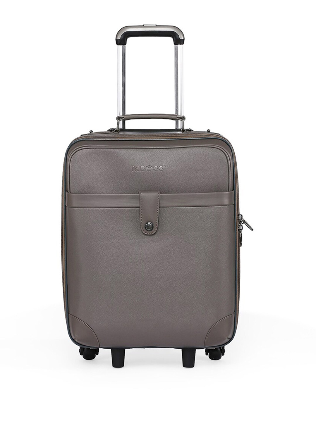 

MBOSS Overnighter 2 Wheel Laptop Compartment Cabin Size Trolley Bag, Grey