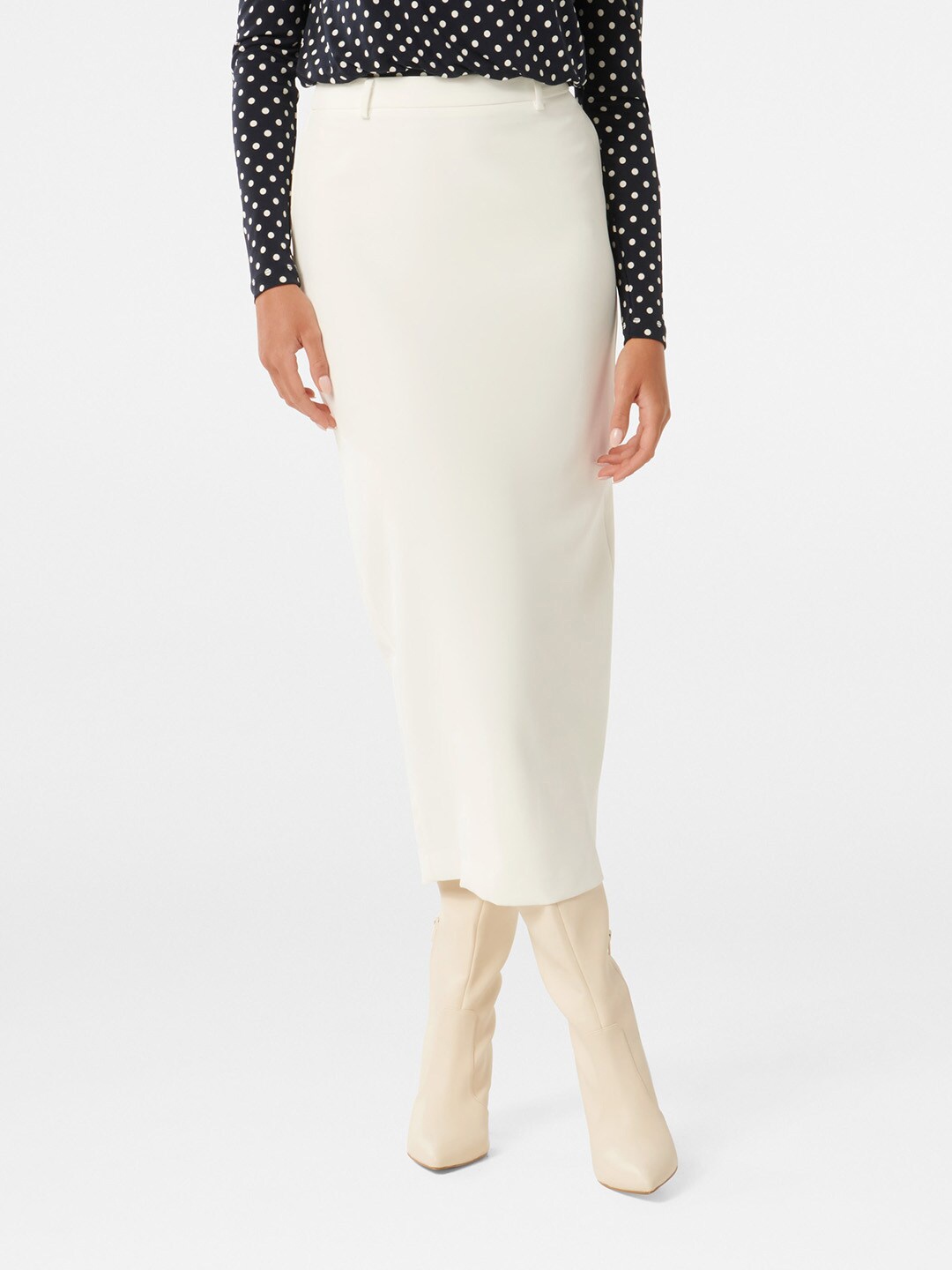 

Forever New Straight Midi Skirt, White