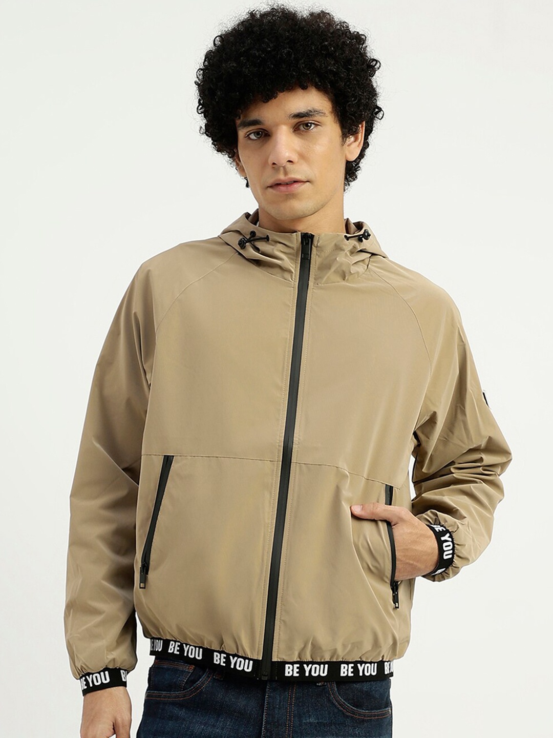 

United Colors of Benetton Hooded Tailored Jacket, Beige
