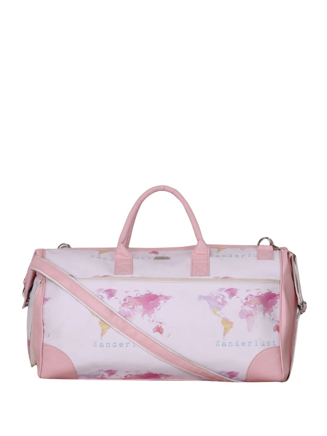 

STRUTT Wanderlust Weekender Printed Duffel Bag, Pink