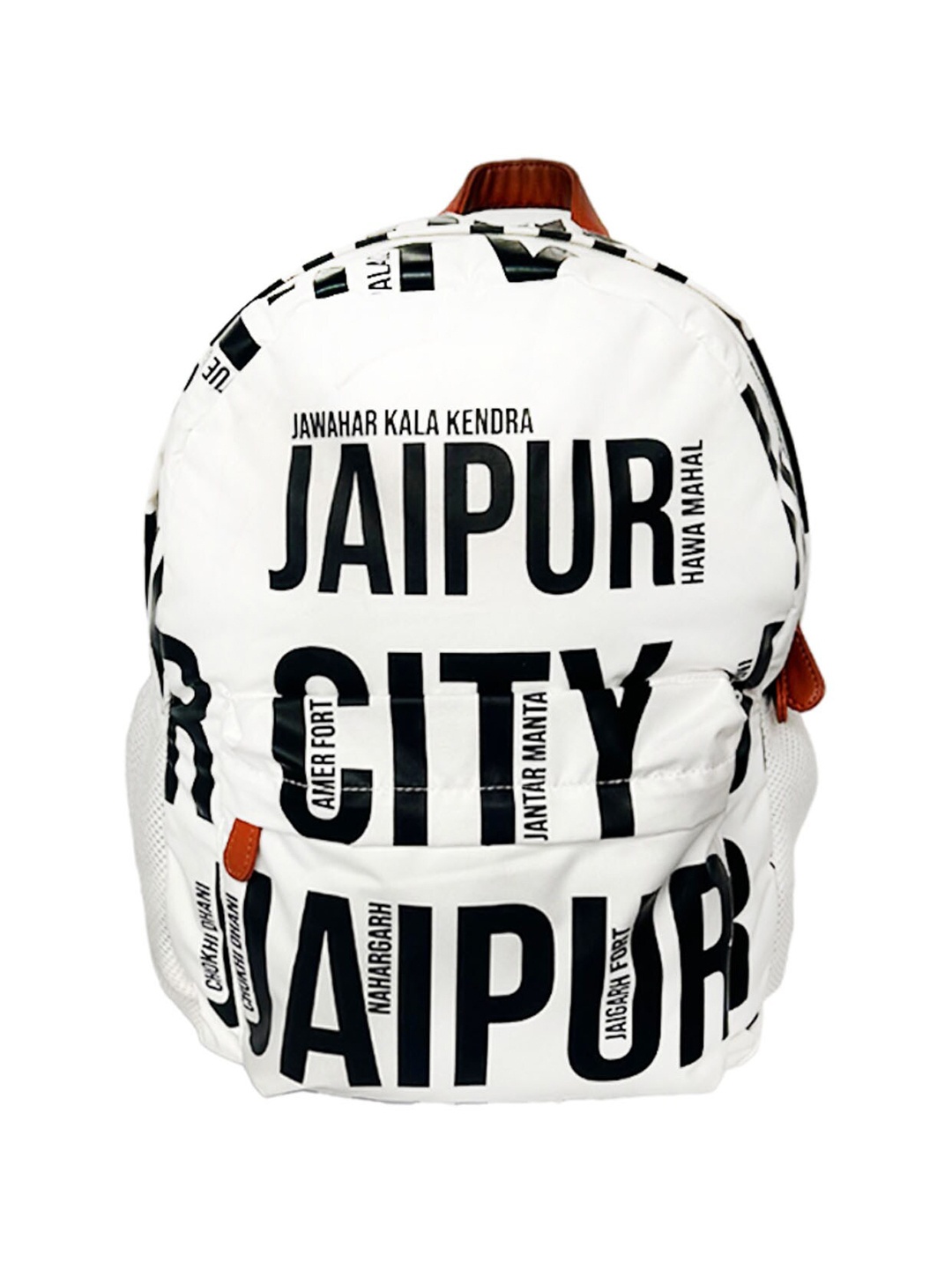 

STRUTT Unisex Typography Printed Backpack, White