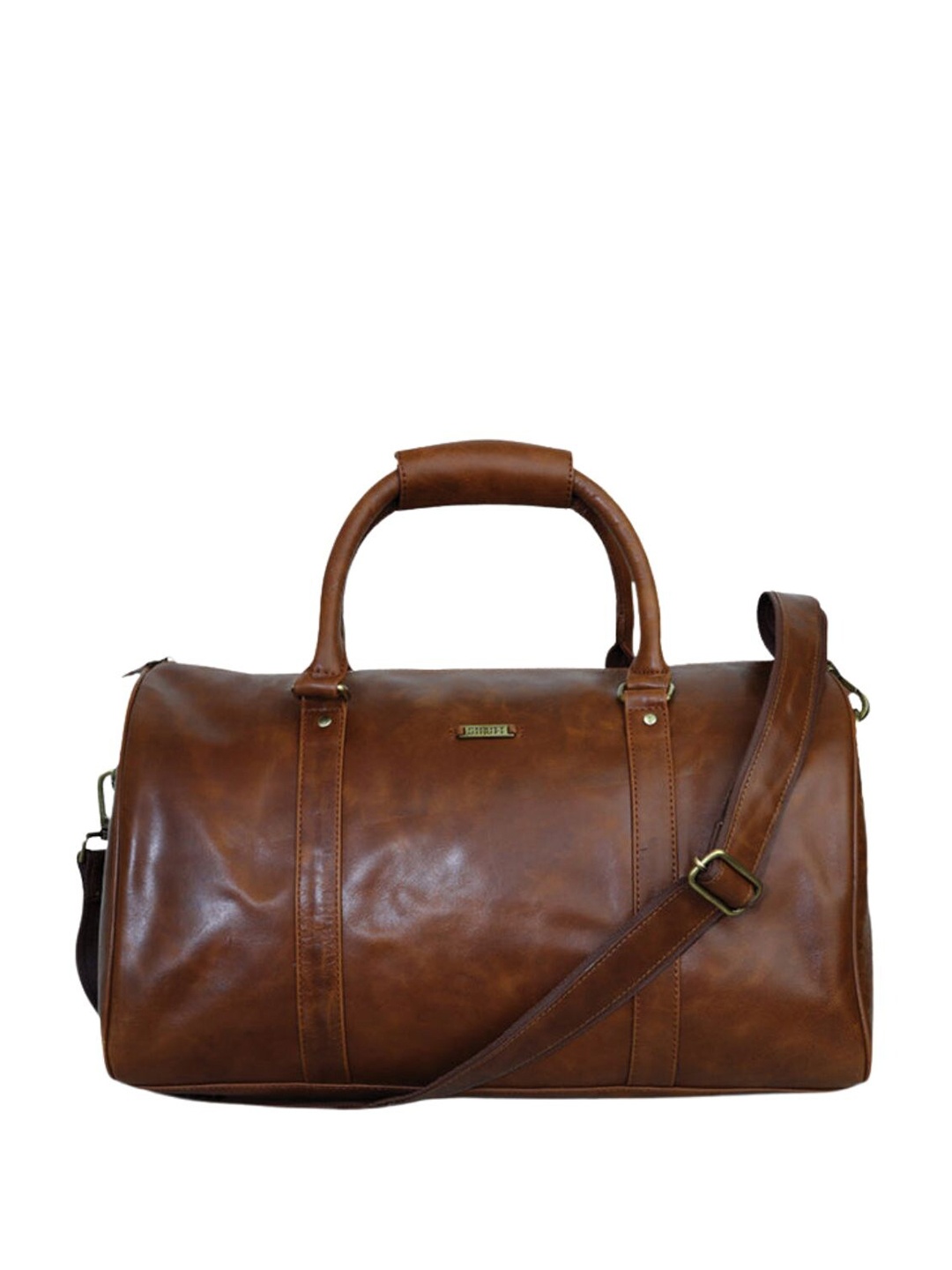 

STRUTT Leather Duffel Bag, Tan