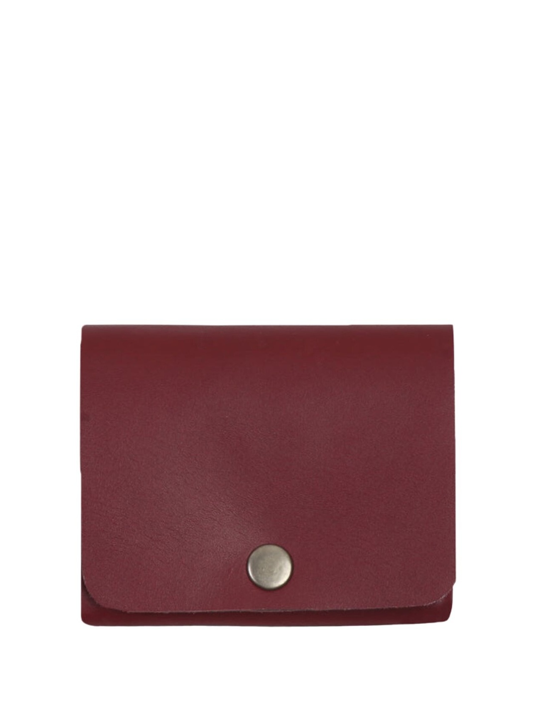 

STRUTT Unisex Leather Two Fold Wallet, Maroon