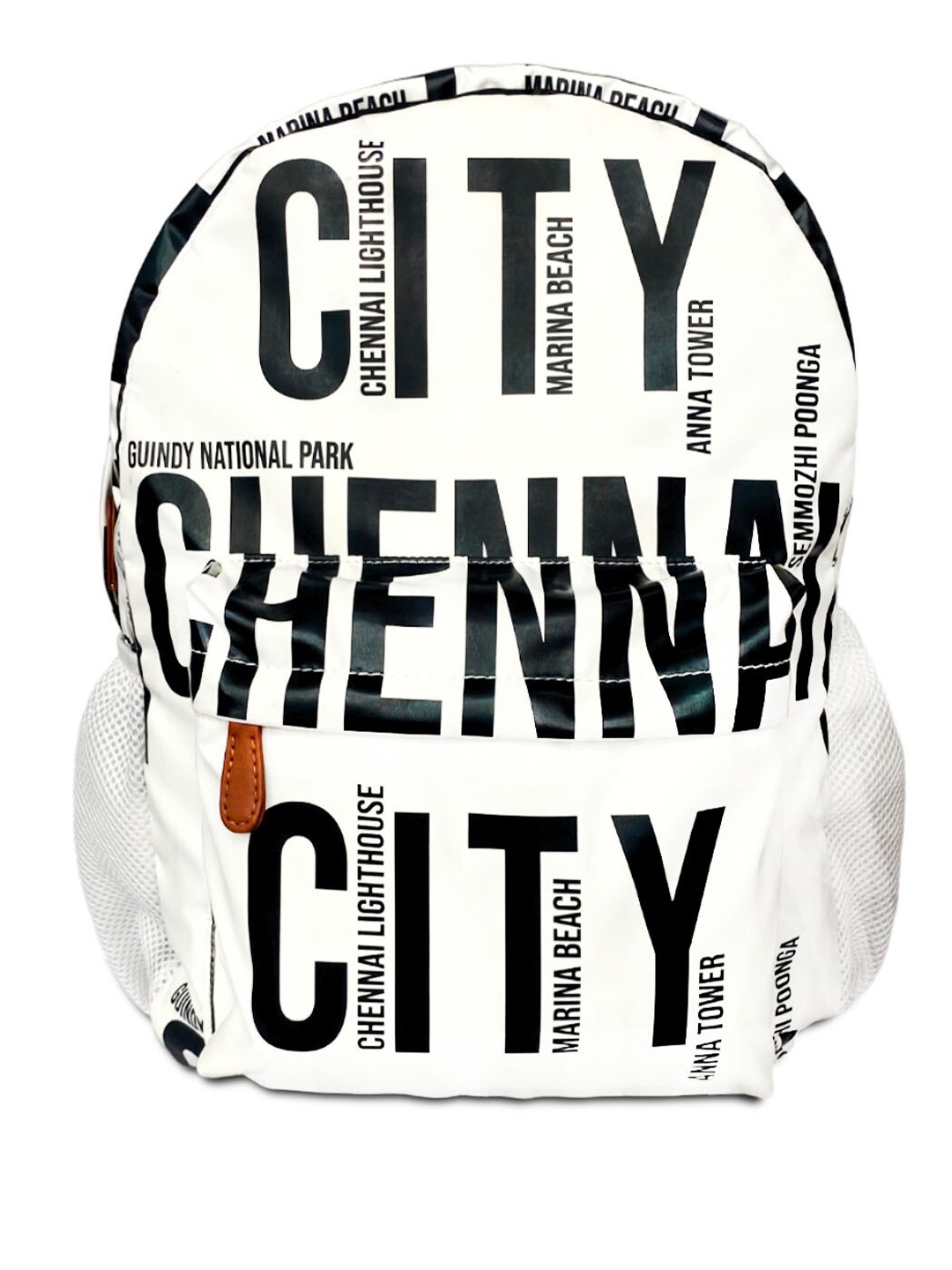 

STRUTT Unisex Typography Printed Backpack, White
