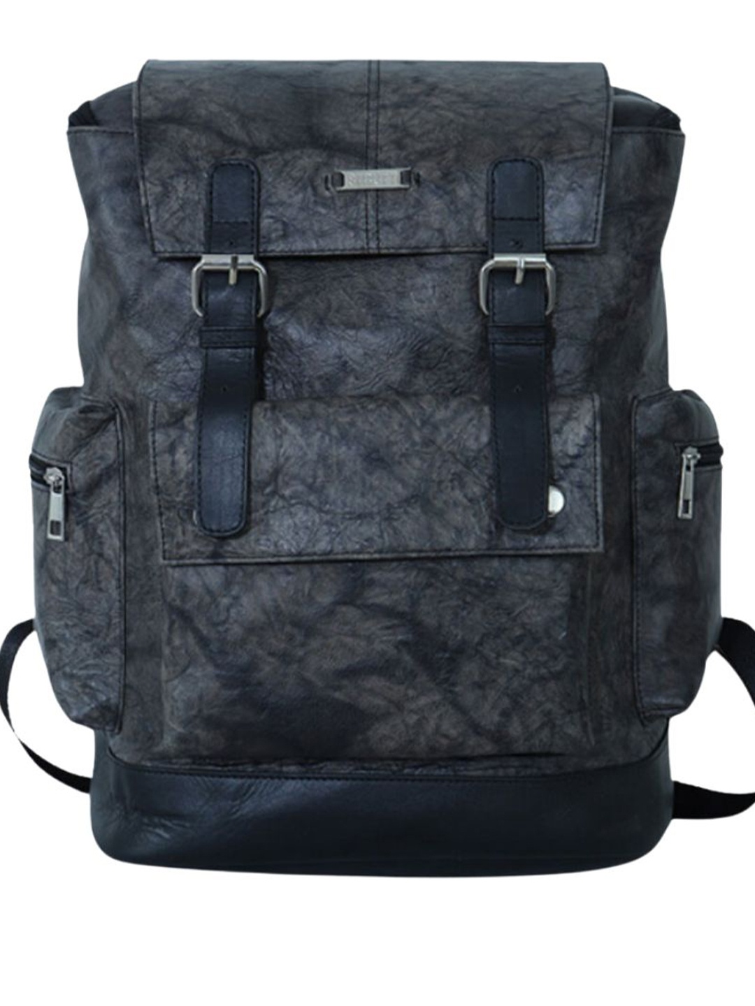 

STRUTT Unisex Leather Backpack, Grey
