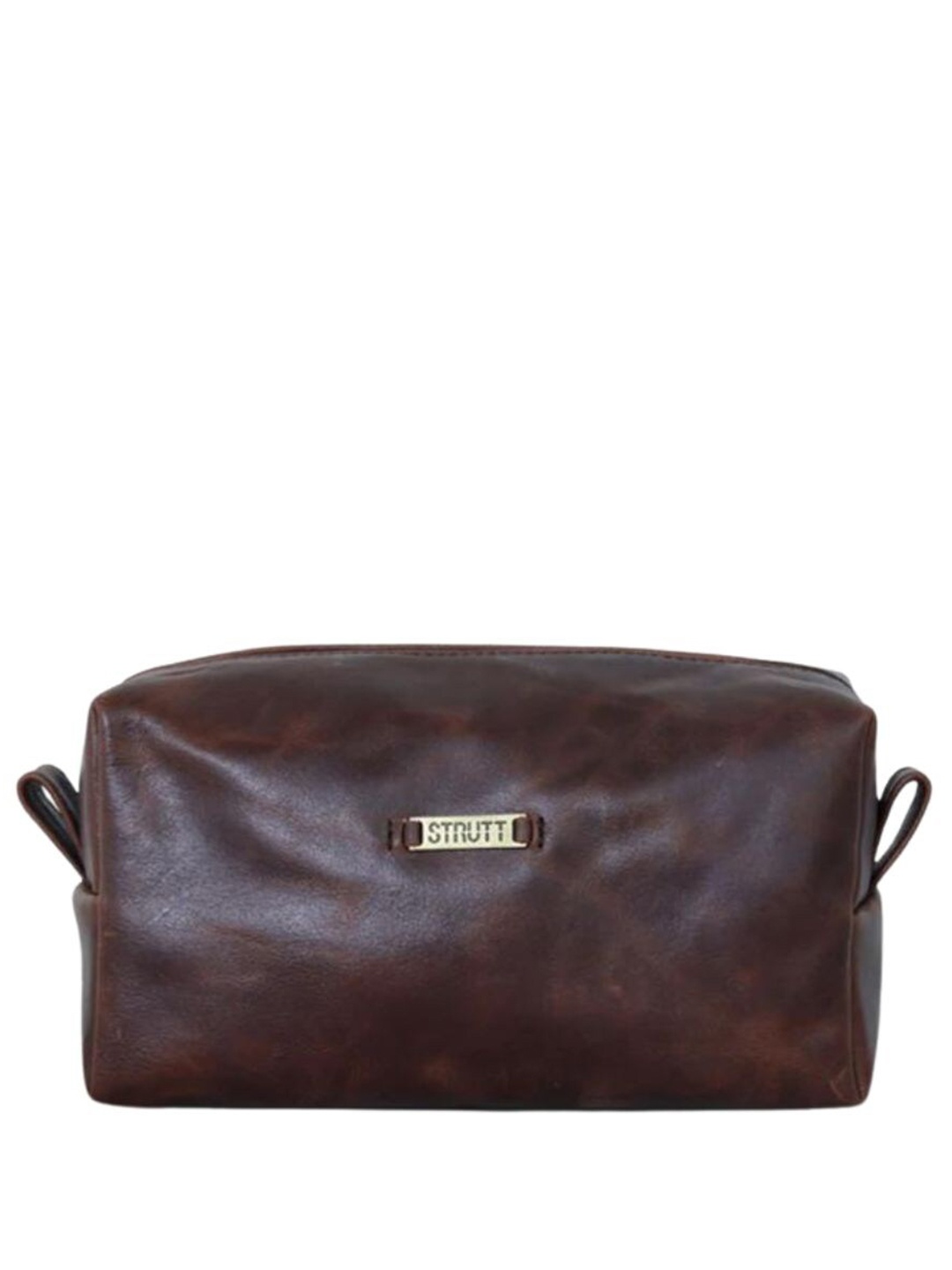 

STRUTT Textured Travel Pouch, Brown