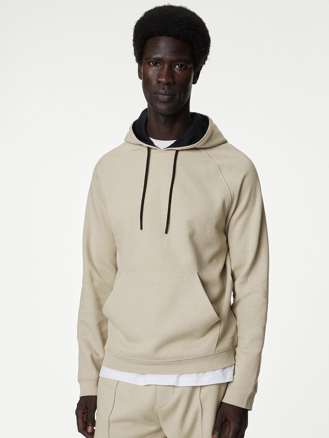 

Marks & Spencer Hooded Raglan Sleeves Pullover Sweatshirt, Beige