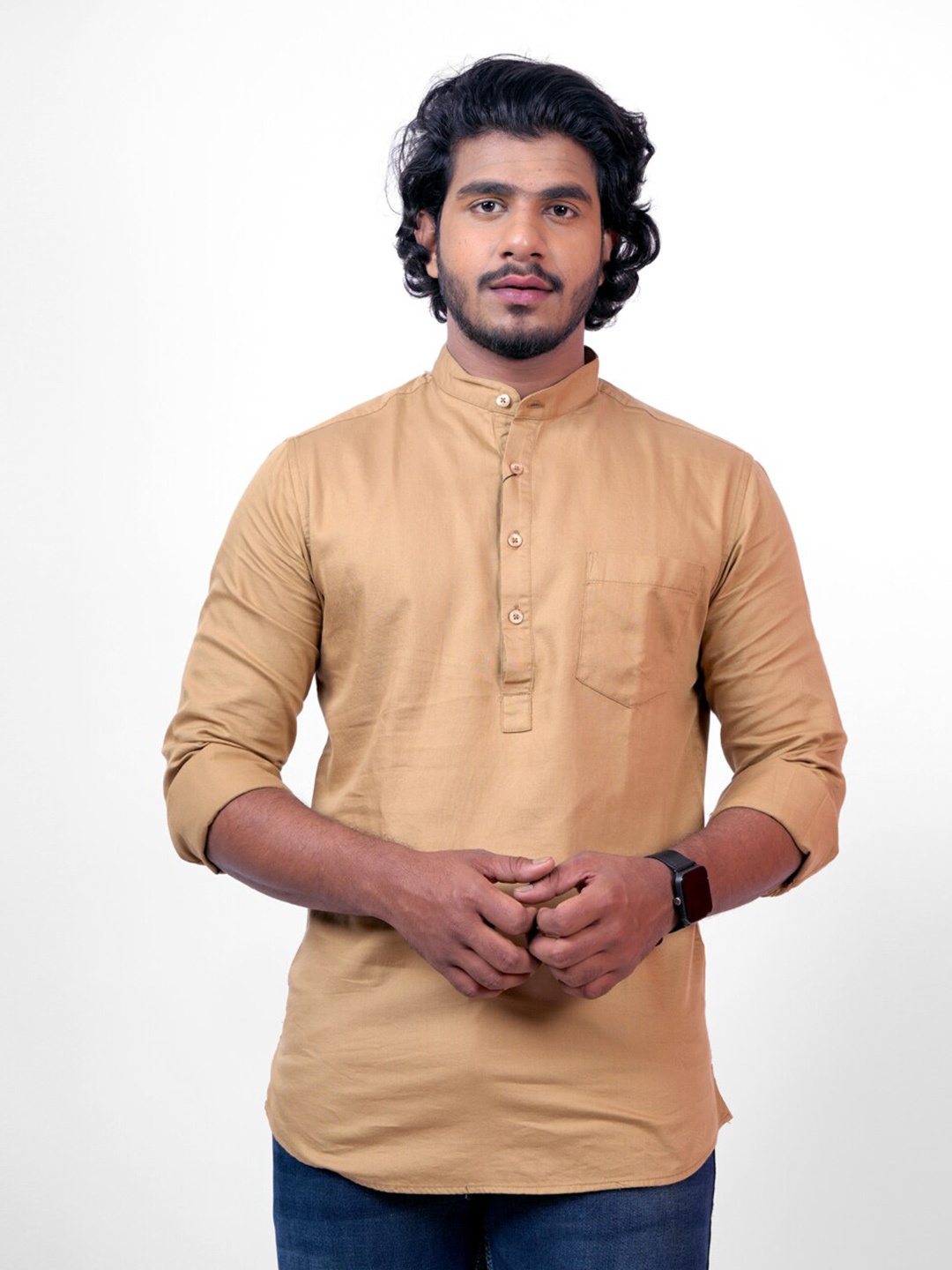 

Pontiac Opaque Cotton Casual Shirt, Beige