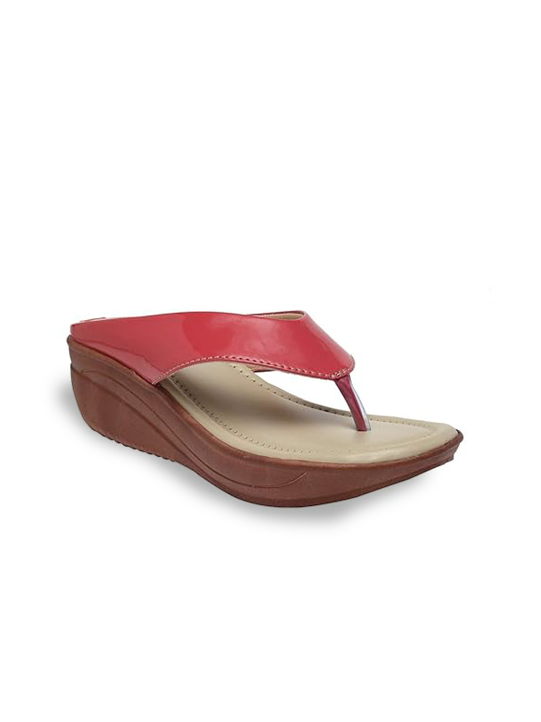 

Butterflies Steps Latest Open Toe Wedge Heels, Red