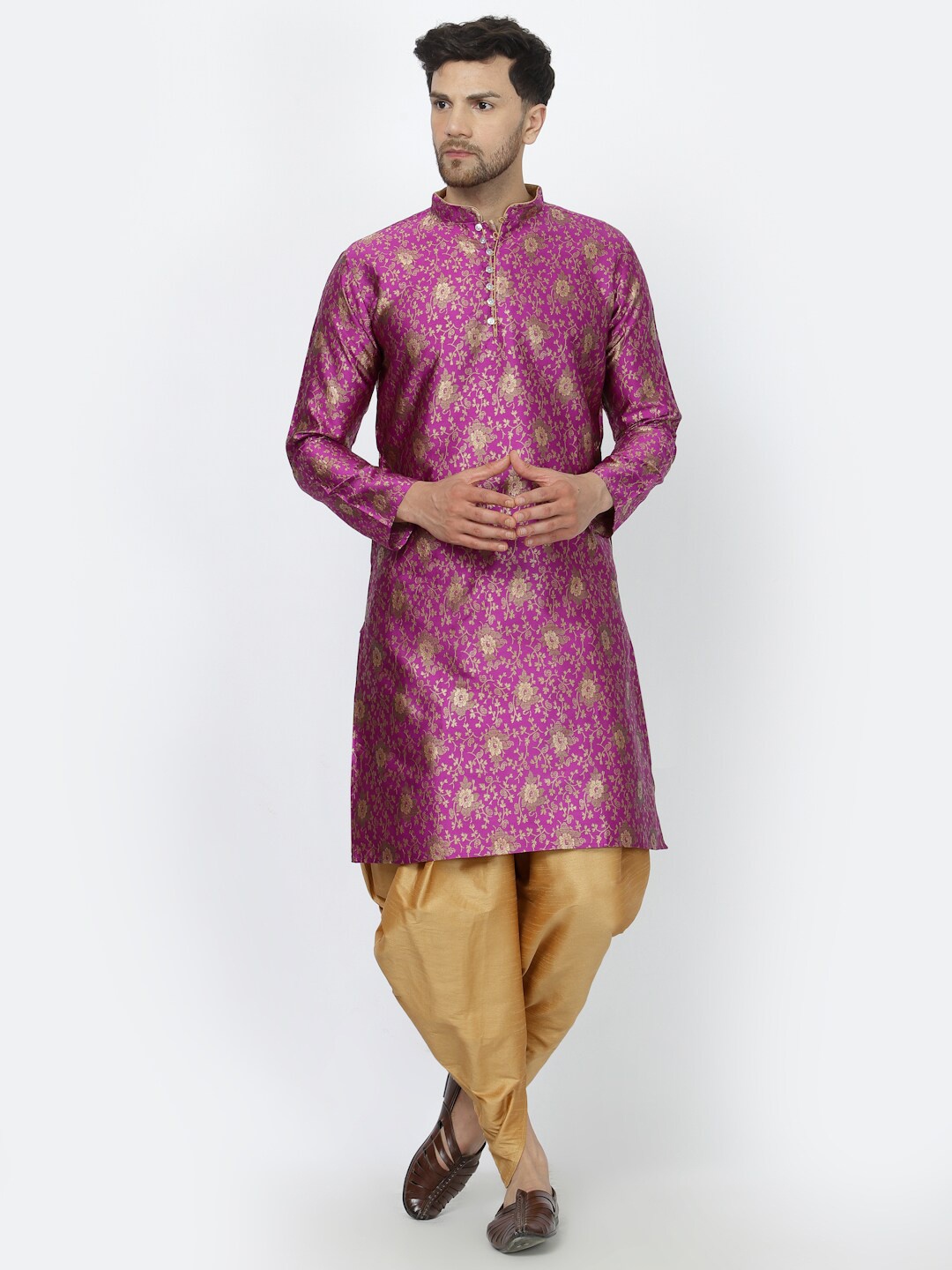 

Sydney Heights Zari Regular Straight Kurta with Salwar, Purple