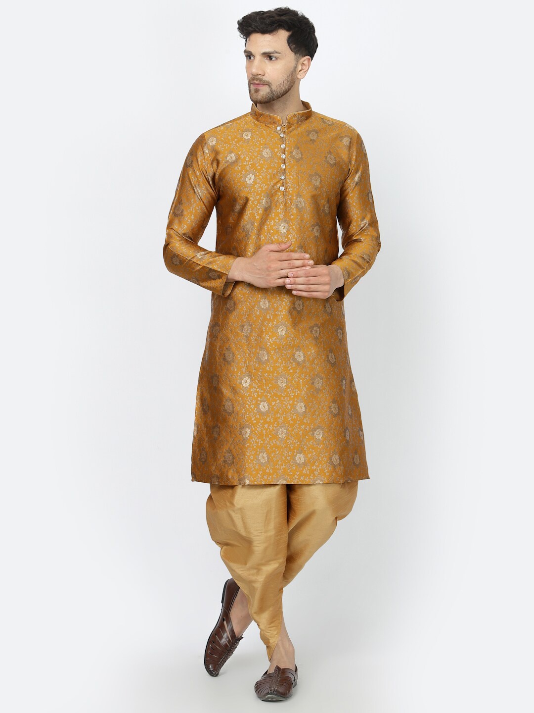 

Sydney Heights Zari Regular Straight Kurta with Salwar, Mustard