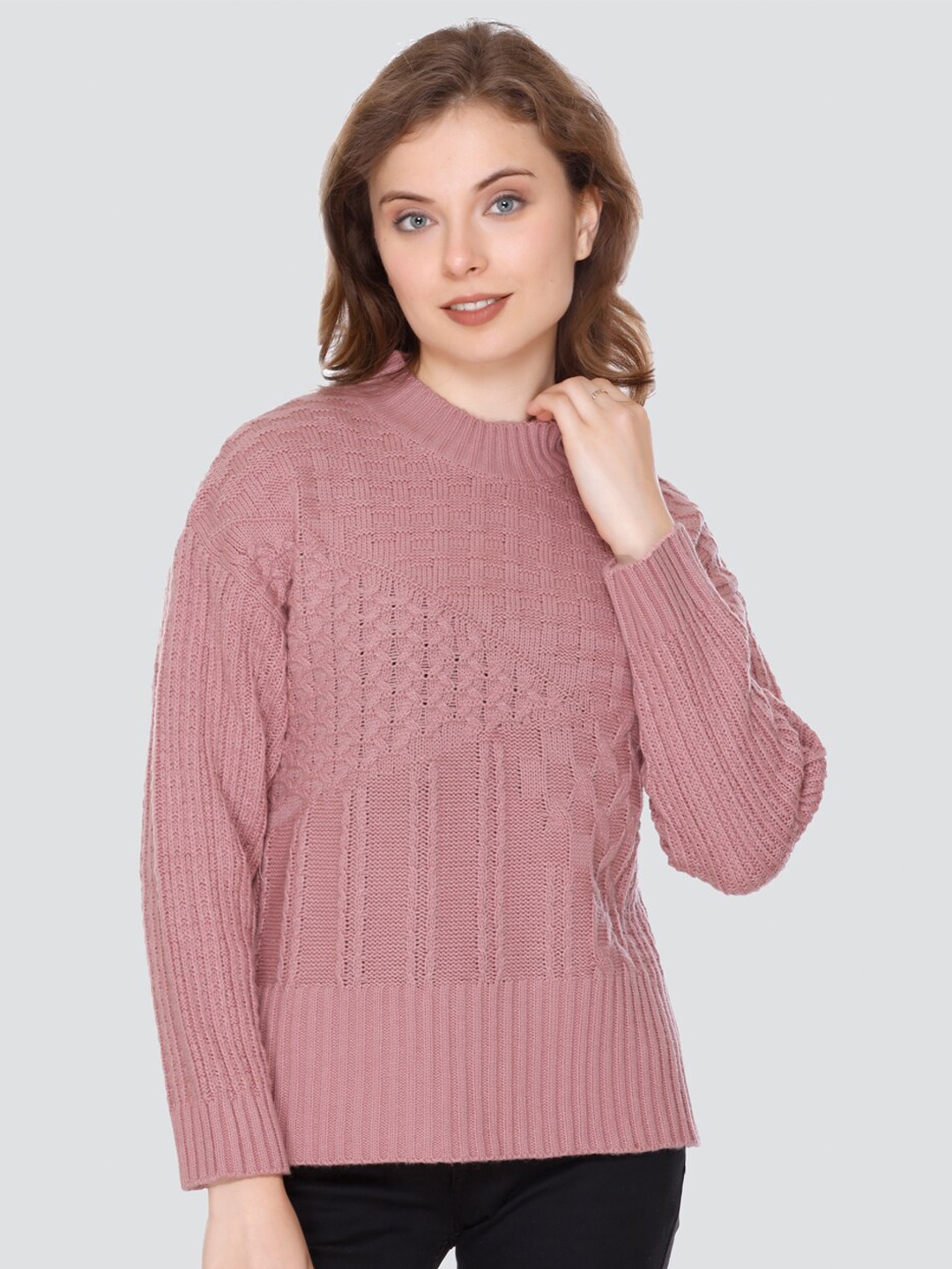 

GOSHA & MAU Self Designed Woollen Pullover, Pink