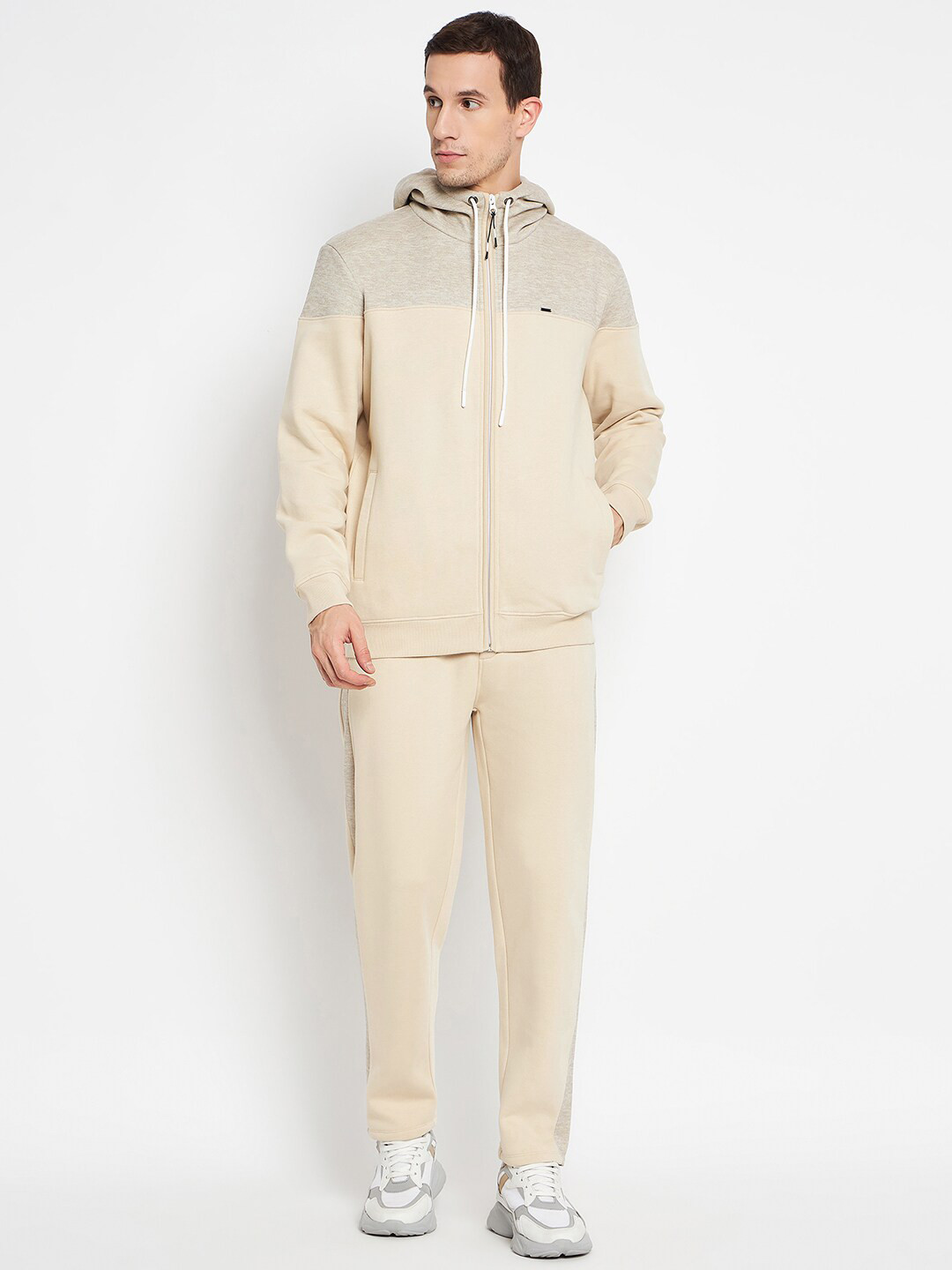 

EDRIO Hooded Fleece Tracksuit, Brown