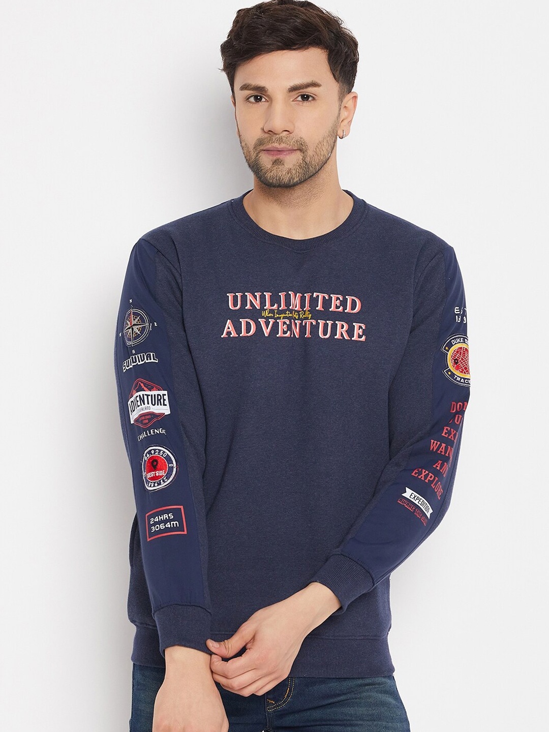 

Duke Typography Printed Cotton Sweatshirt, Blue