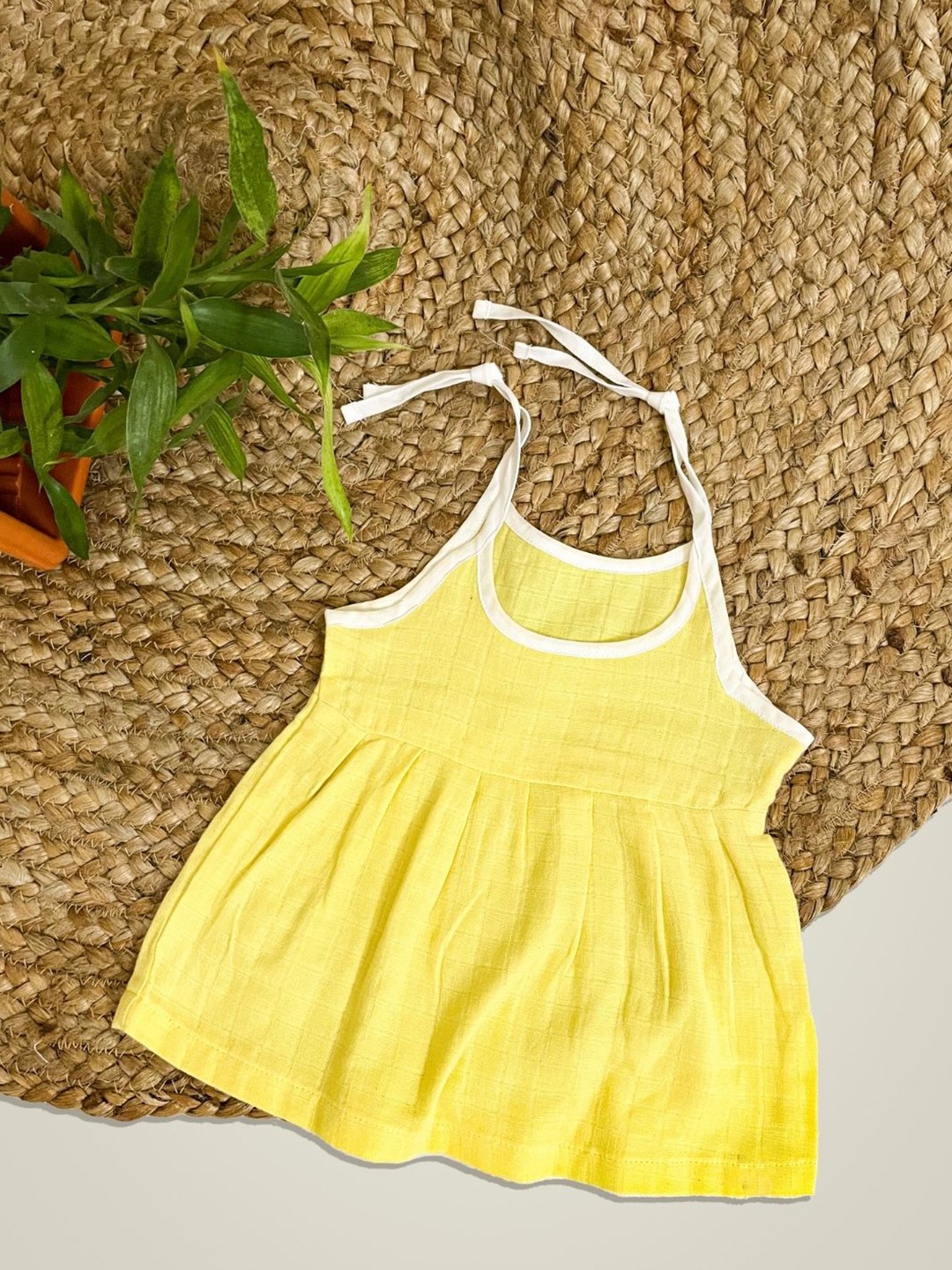 

BAESD Girls Organic Cotton Fit & Flare Dress, Yellow
