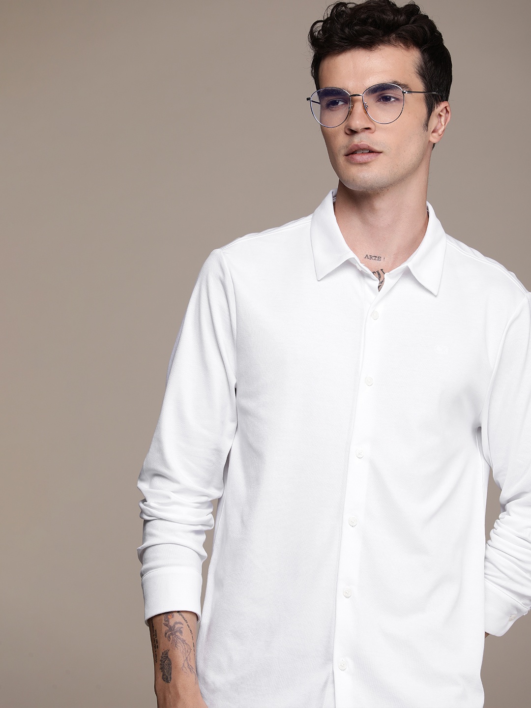 

Calvin Klein Jeans Knitted Casual Shirt, White