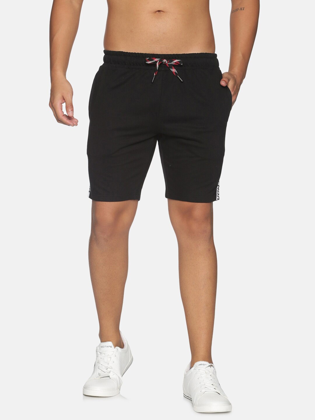 

THE HOLLANDER Men Regular Fit Cotton Shorts, Black