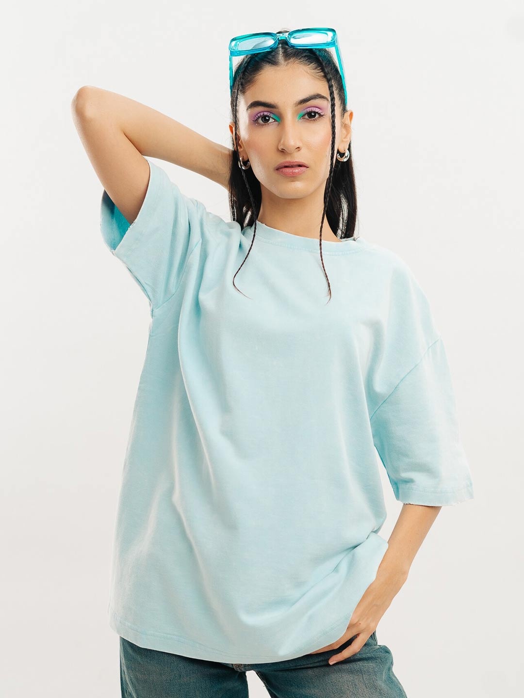 

FREAKINS Oversized Cotton T-shirt, Blue