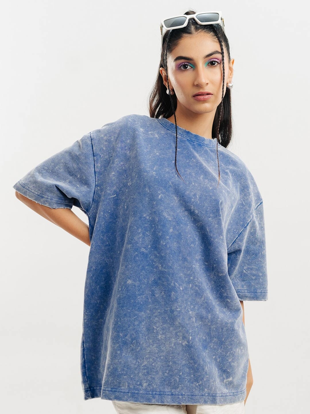 

FREAKINS Oversized Cotton T-shirt, Blue