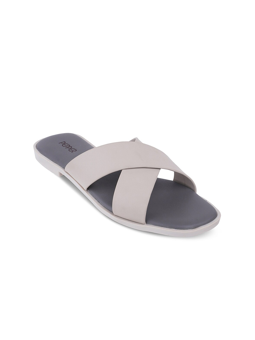 

PEPPER Open Toe Flats, Grey