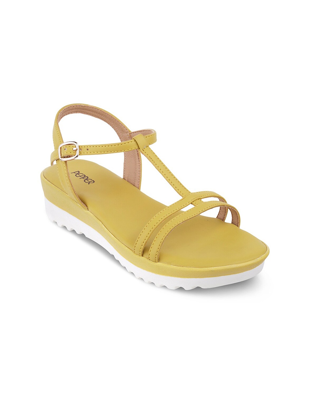 

PEPPER Open Toe Flats, Yellow