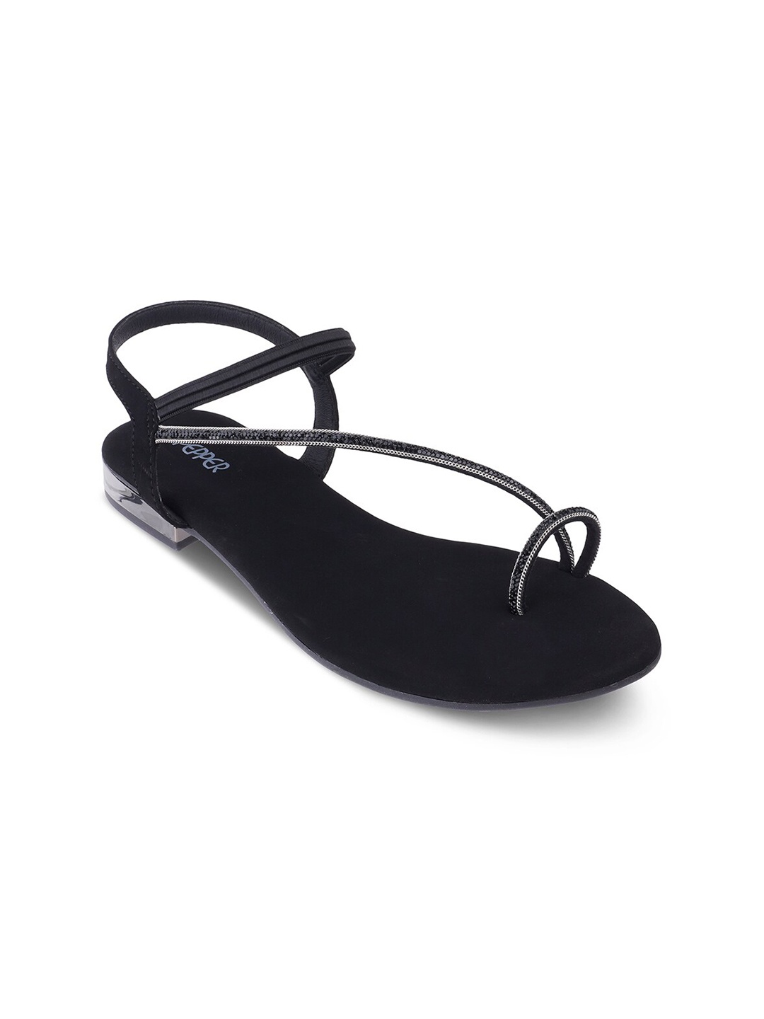 

PEPPER One Toe Flats, Black