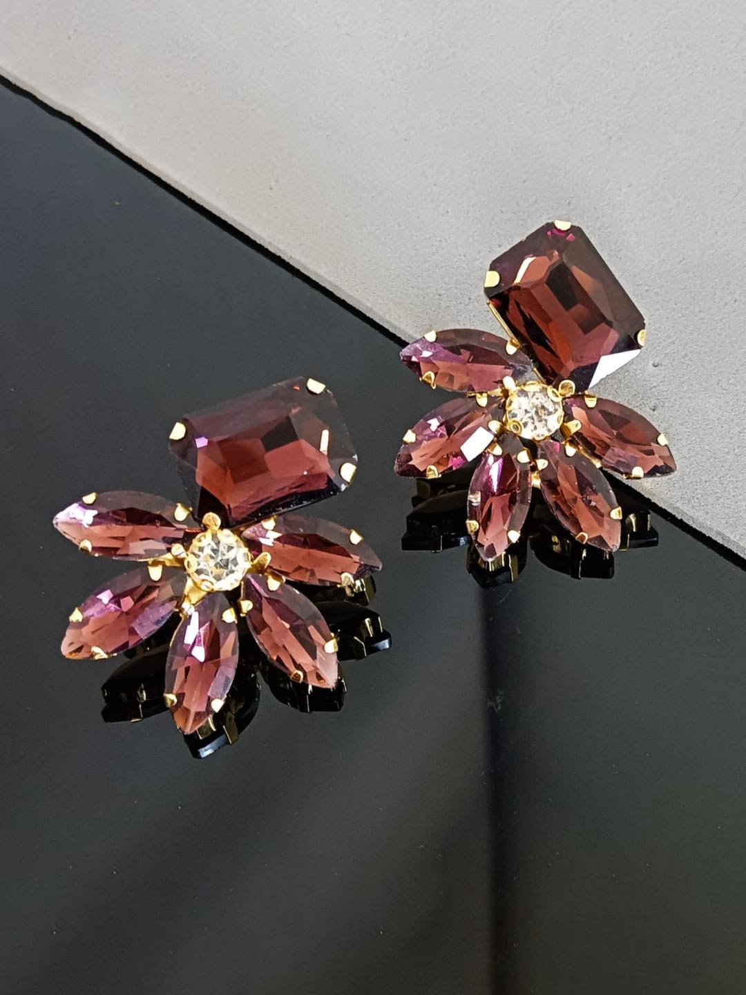 

Efulgenz Gold-Plated Drop Earrings, Brown