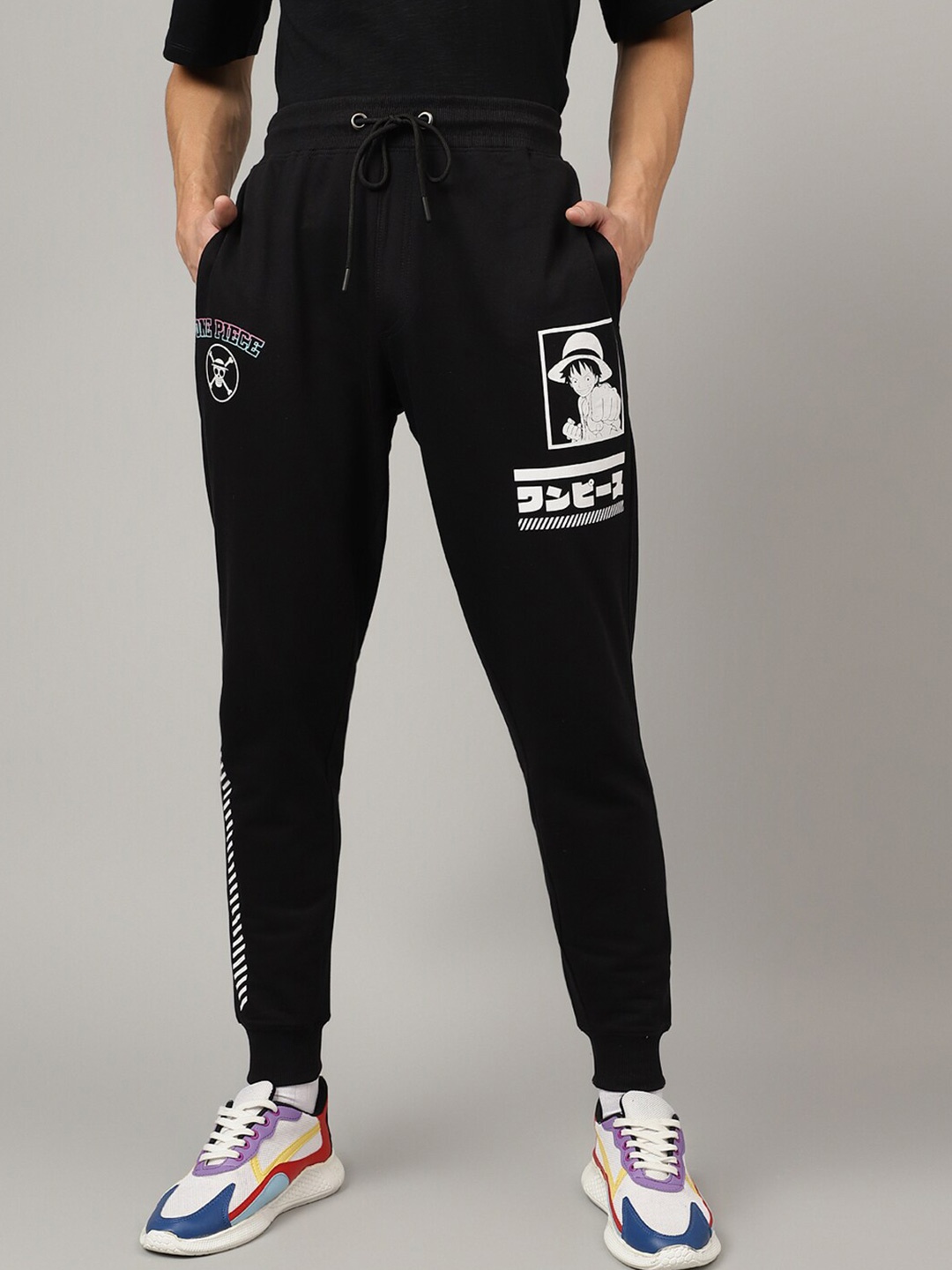 

Free Authority One Piece Printed Mid Rise Cotton Jogger, Black