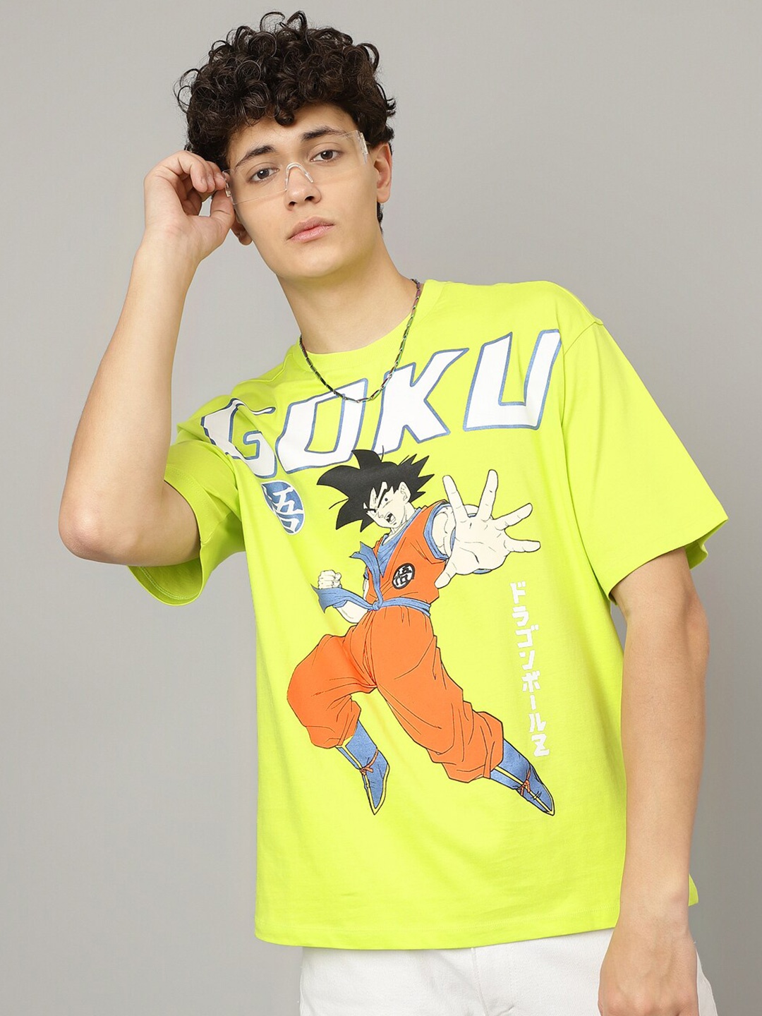 

Free Authority Dragon Ball Z Printed Oversized T-shirt, Green
