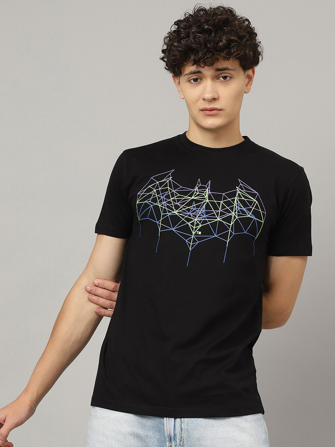 

Free Authority Batman Printed Cotton T-shirt, Black