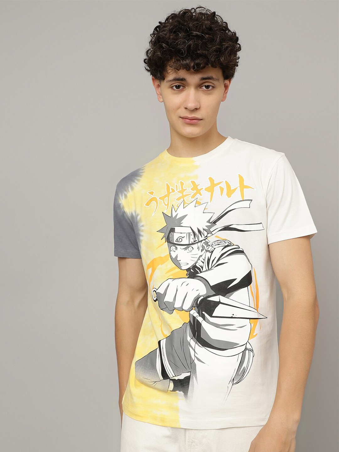 

Free Authority Naruto Printed Round Neck T-shirt, White