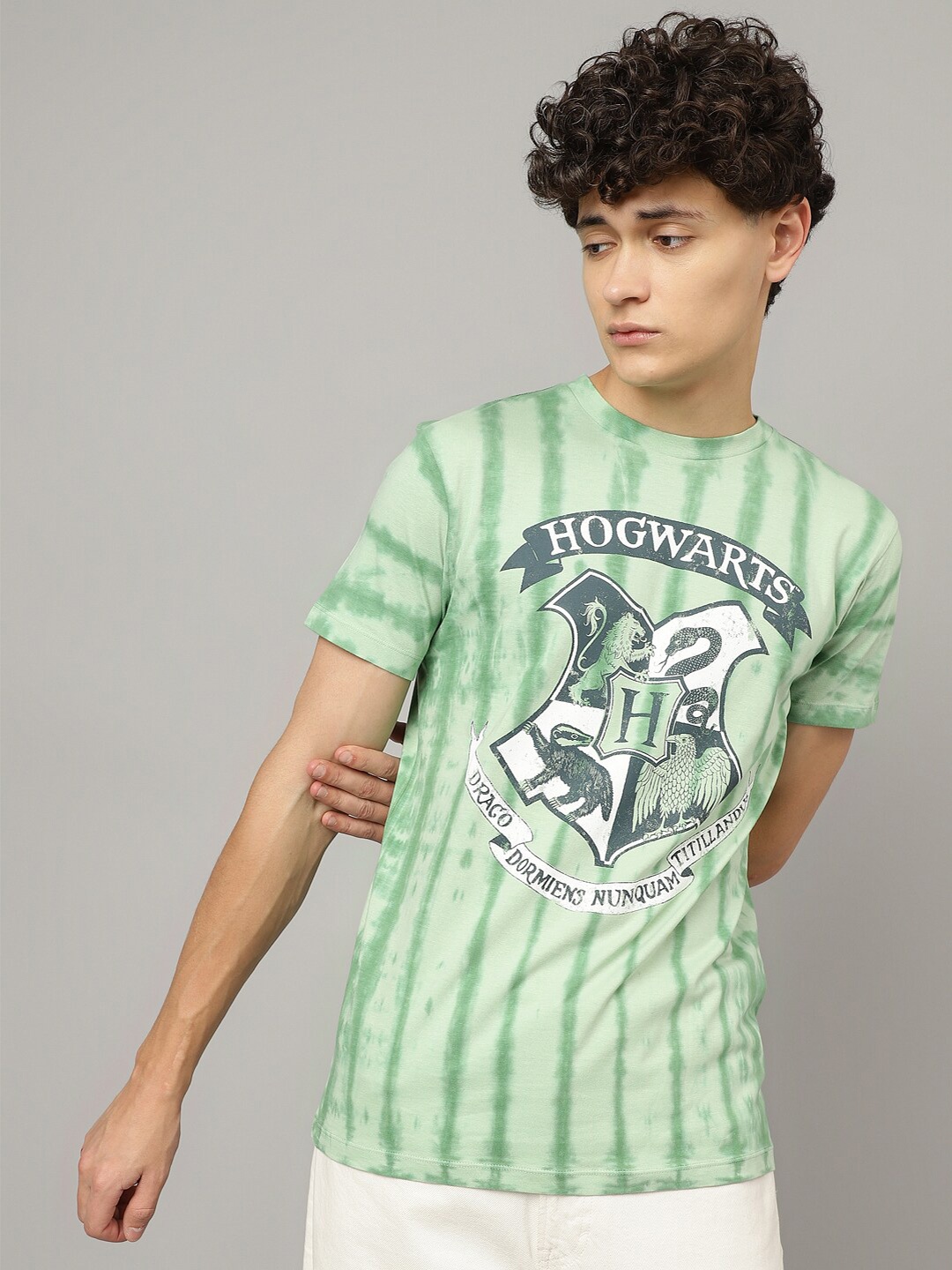 

Free Authority Harry Potter Printed Regular Fit Pure Cotton T-shirt, Green