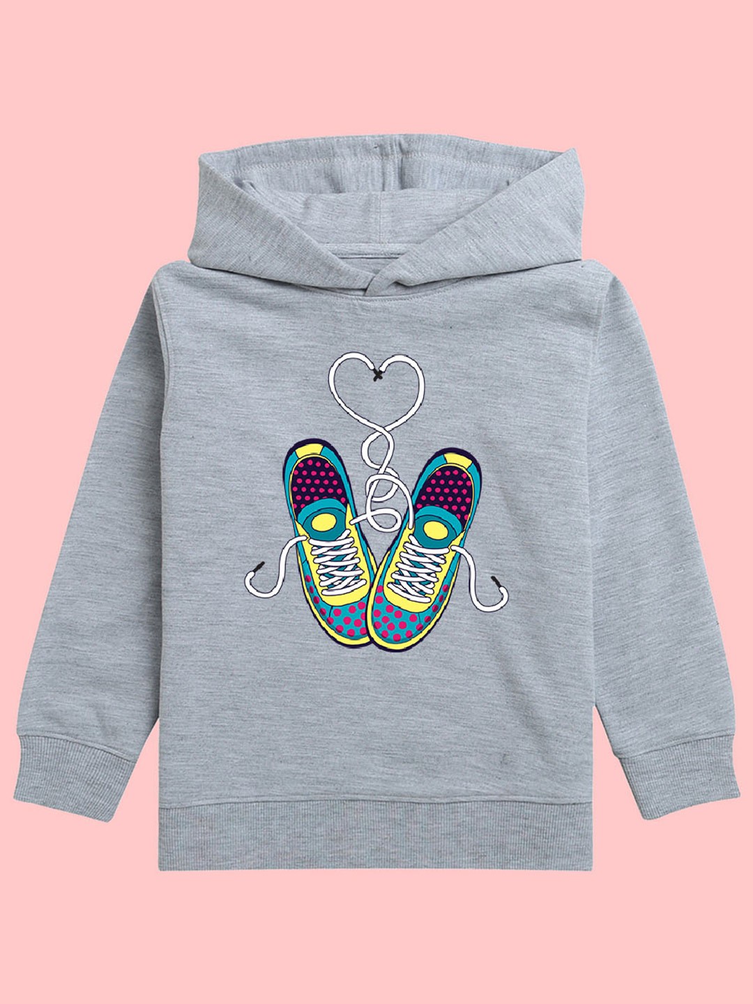 

BAESD Kids Printed Hooded Fleece Pullover, Grey
