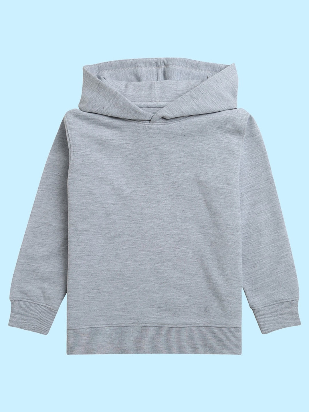 

BAESD Kids Teddy Printed Fleece Hooded Pullover, Grey