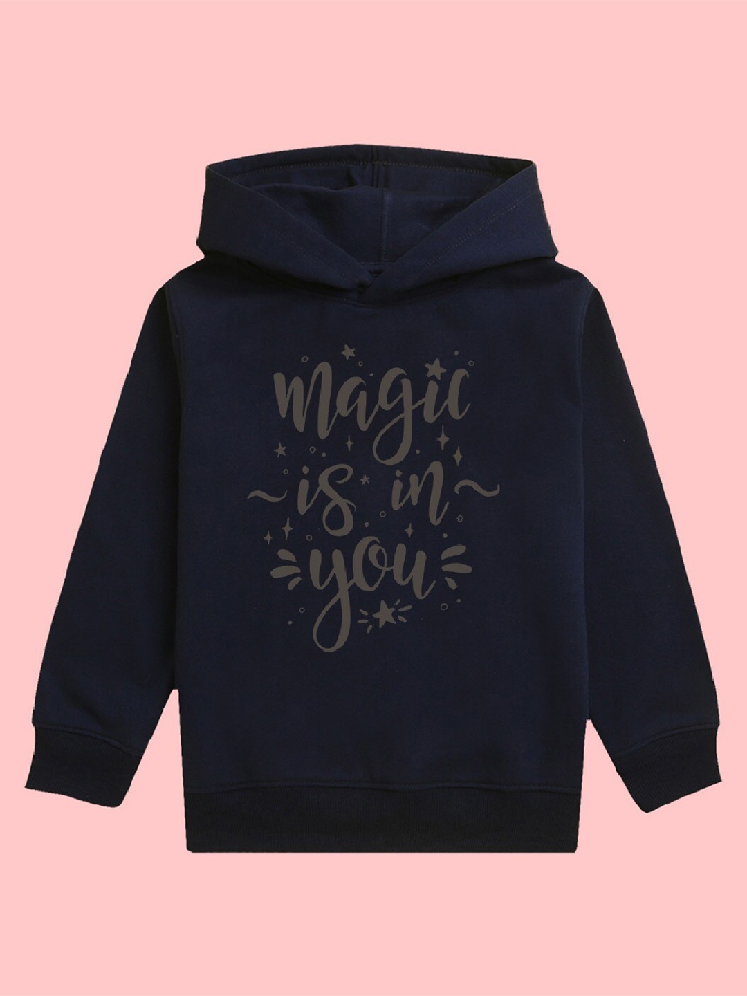

BAESD Kids Printed Hooded Fleece Pullover, Navy blue