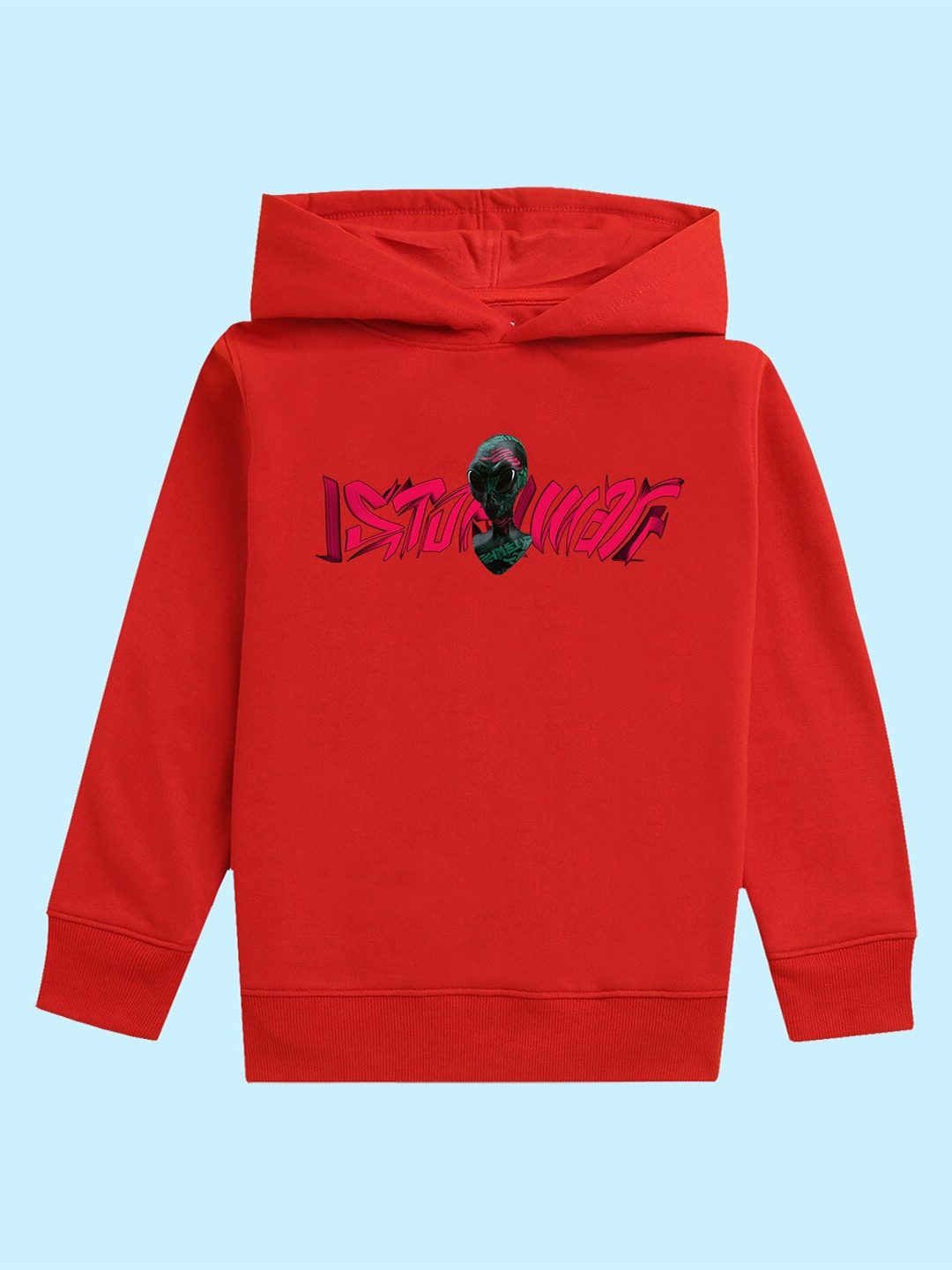 

BAESD Unisex Kids Embroidered Hooded Sweatshirt, Red