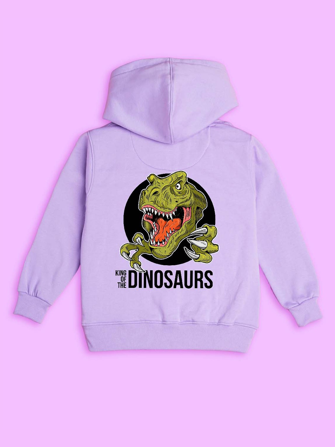 

BAESD Kids Dinosaur Printed Hooded Fleece Pullover, Purple